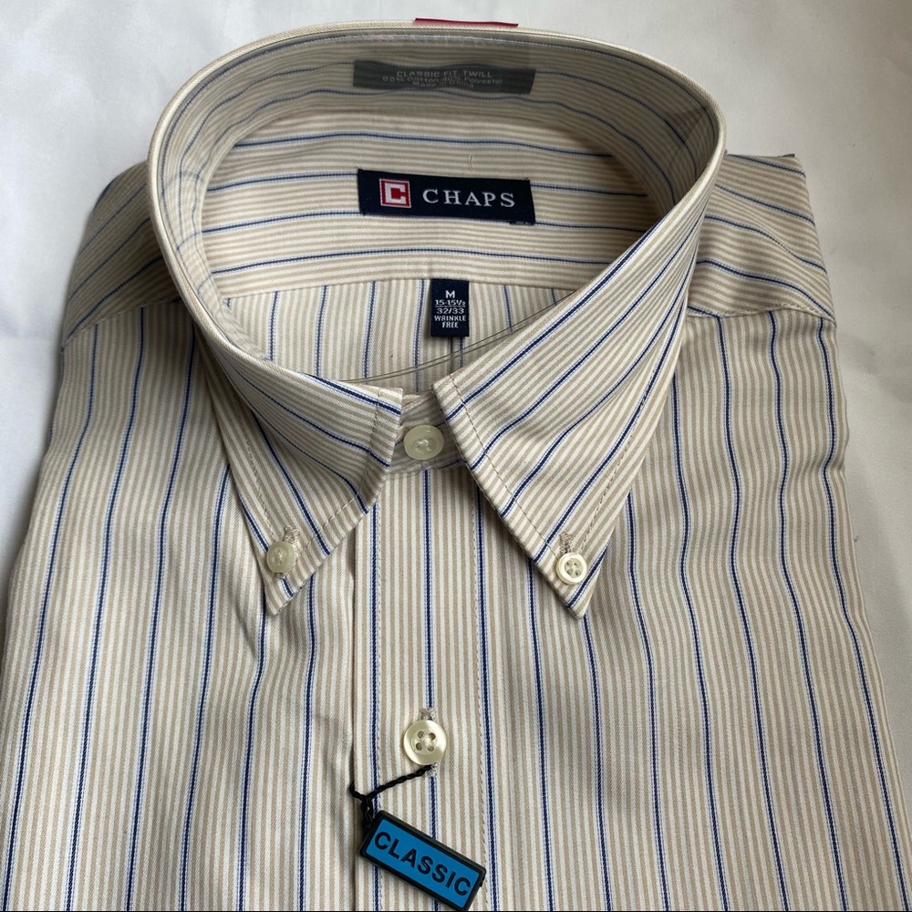 Chaps- Dress shirt - 15-151/2 32/33- Classic Fit twill - wrinkle free